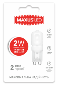 Лампа светодиодная G9 2W 4100K 220V
