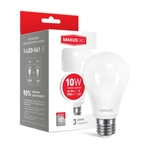 Лампа светодиодная A60 10W 3000K 220V E27