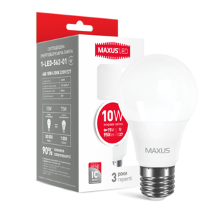 Лампа светодиодная A60 10W 4100K 220V E27