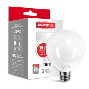 Лампа светодиодная G95 15W 3000K 220V E27
