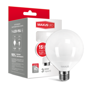 Лампа светодиодная G95 15W 4100K 220V E27