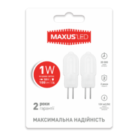 Лампа светодиодная G4 1W 4100K 12V AC/DC 2шт.