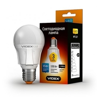 LED лампа VIDEX A60 15W E27 3000K 220V
