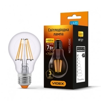 LED лампа VIDEX Filament A60F 7W E27 4100K 220V