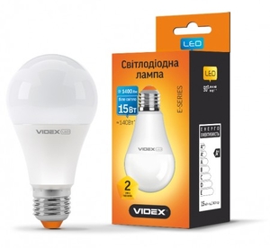 LED лампа VIDEX  A65e 15W E27 4100K 220V