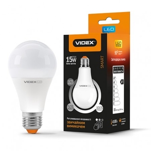 LED лампа VIDEX  A65eD3 15W E27 4100K 220V