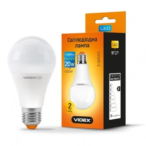 LED лампа VIDEX  A70e 20W E27 3000K 220V