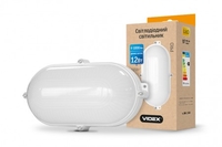 LED светильник (ЖКХ) овальный VIDEX 12W 5000K 220V белый