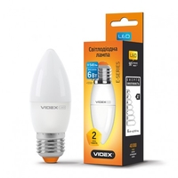 LED лампа VIDEX  C37e 6W E27 4100K 220V