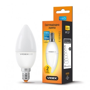 LED лампа VIDEX  C37e 3.5W E14 3000K 220V