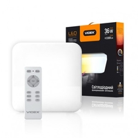 LED светильник функциональный квадратный  VIDEX 36W 2800-6000K 220V