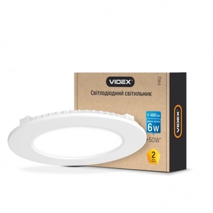 LED светильник встраиваемый круглый VIDEX 6W 5000K 220V