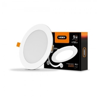 LED светильник встраиваемый круглый VIDEX 9W 5000K 220V D3