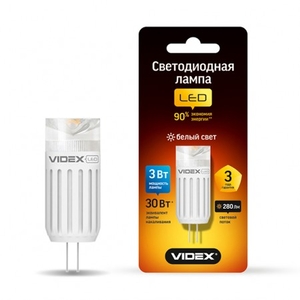 LED лампа VIDEX G4-I 3W G4 4100K 12V