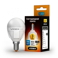 LED лампа VIDEX G45 6W E14 3000K 220V