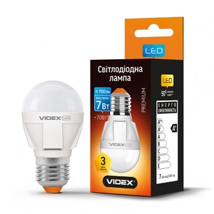 LED лампа VIDEX G45 7W E27 4100K 220V