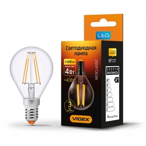 LED лампа VIDEX Filament G45F 4W E14 4100K 220V