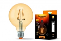 LED лампа VIDEX Filament G95FAD 7W E27 2200K 220V диммер