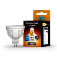 LED лампа VIDEX MR16 5W GU5.3 3000K 220V