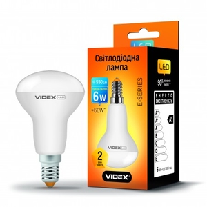 LED лампа VIDEX  R50e 6W E14 3000K 220V