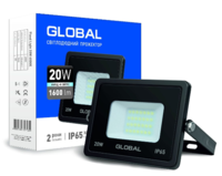Прожектор GLOBAL 20Вт, 1600Лм, 6000K, IP65