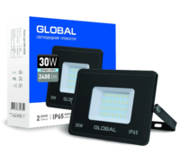 Прожектор GLOBAL 30Вт, 2400Лм, 6000K, IP65